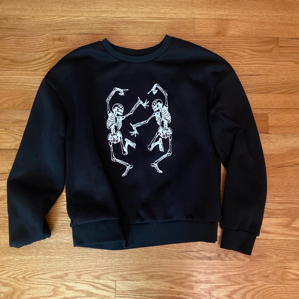 Black Skeleton Crewneck